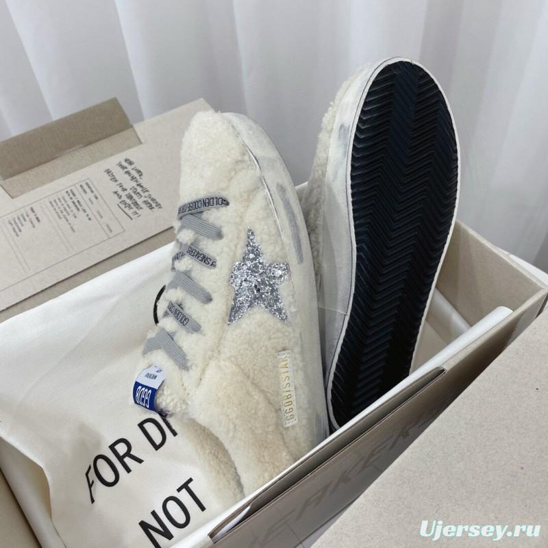 2024 Slippers GGDB White Shearling Star MJ00280