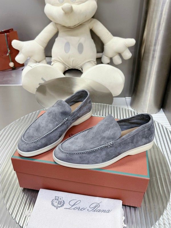 2025 Men LP Gray Suede Loafers LY00260