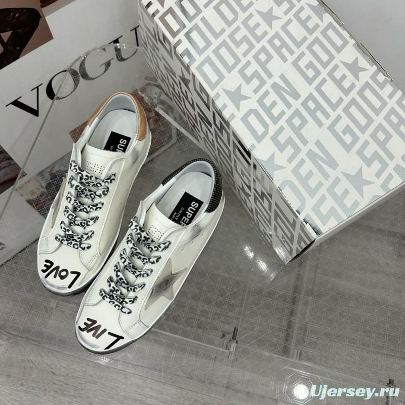 2025 Unisex GGDB White Beige Grey Leather Sneakers SUPER STAR