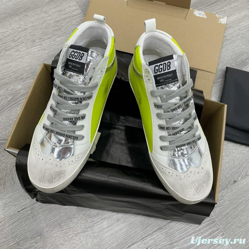 2024 Unisex GGDB Yellow White Leather Suede High Top Sneakers MJ00300