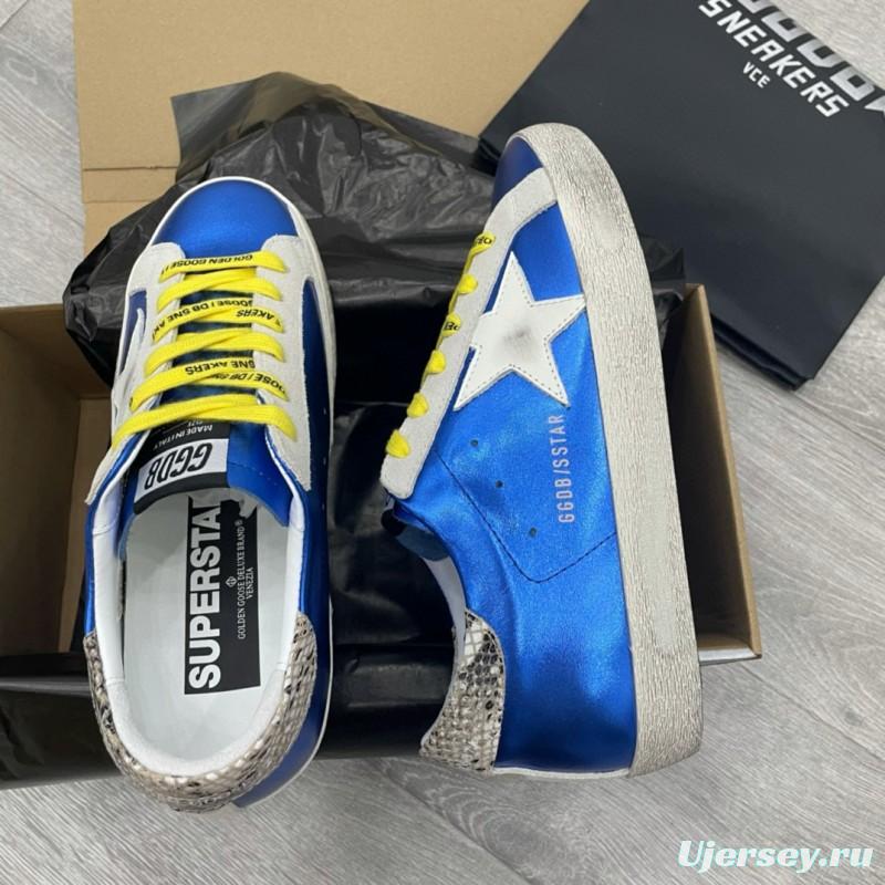 2025 Unisex GGDB Blue White Leather Sneakers