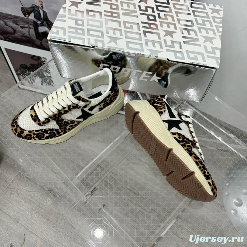 2024 Unisex GGDB White Black Leopard Mesh Leather Sneakers
