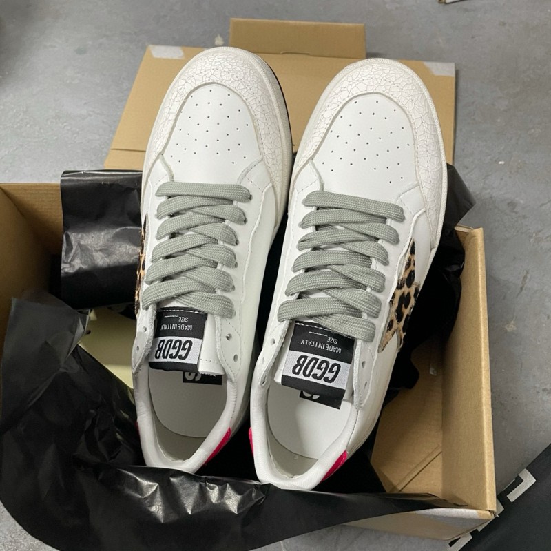 2024 Unisex GGDB White Leopard Leather Sneakers MJ00260
