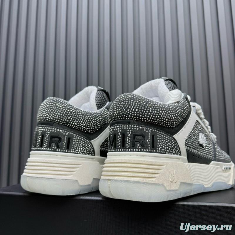 2024 Unisex Amiri Black White Leather Suede Sneaker MJ00410