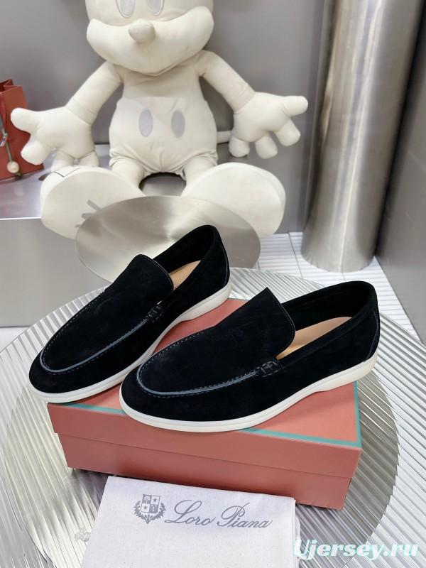 2025 Men LP Black Suede Loafers LY00260