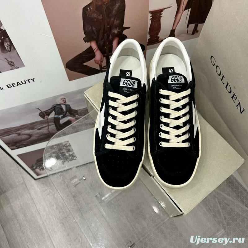 2024 Unisex GGDB Black White Suede Leather Low Top Sneakers MJ00260
