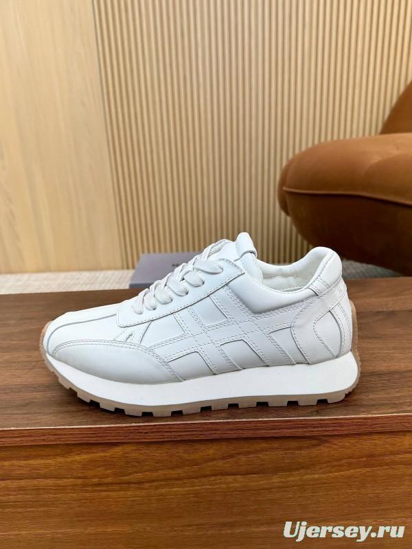 2025 Unisex HOGAN White Leather Suede Sneakers H671