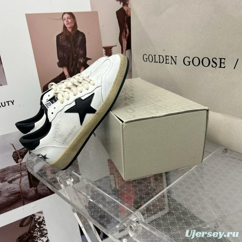 2024 Unisex GGDB White Black Leather Low Top Sneakers MJ00260