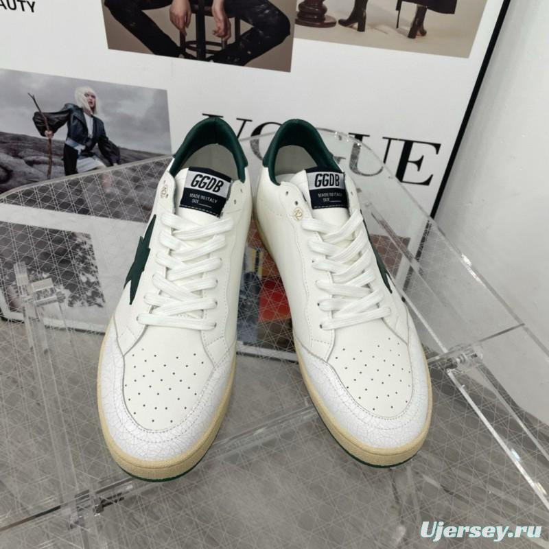 2024 Unisex GGDB White Green Leather Sneakers MJ00260