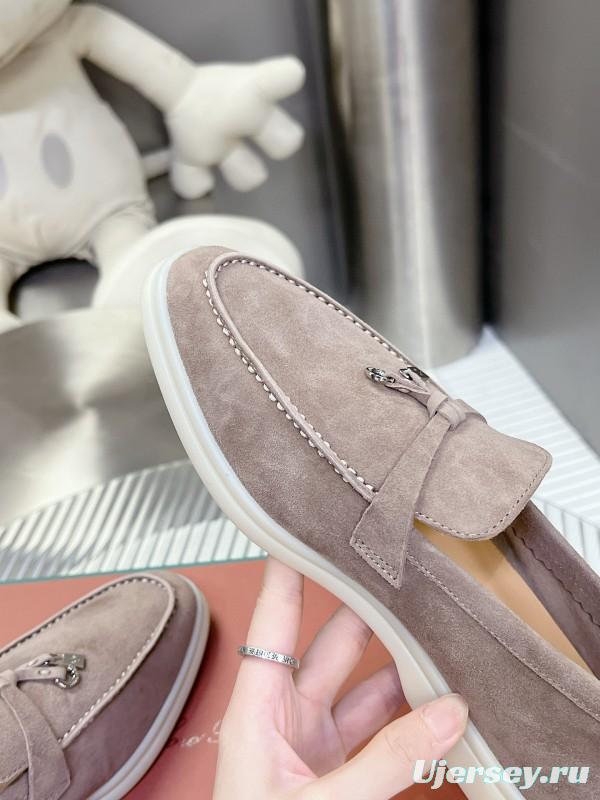 2024 Unisex LP Beige Suede Loafers MJ00270