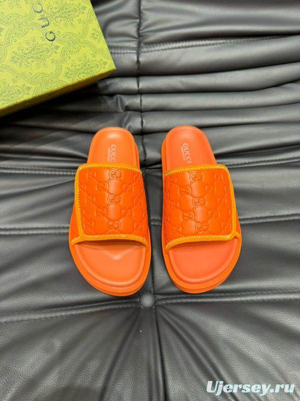 2024 Gucci Orange Synthetic Slippers MJ00200