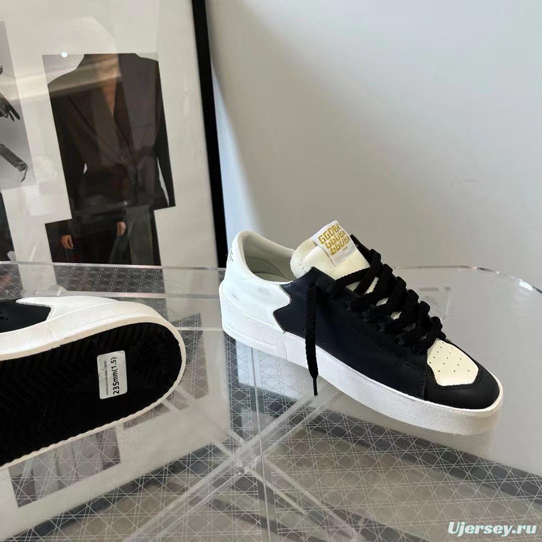2024 Unisex GGDB Black White Leather Low Top Sneakers MJ00260