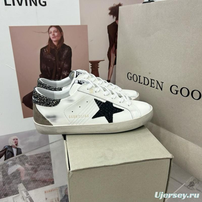 2025 Women GGDB White Black Suede Leather Sneakers MJ00260
