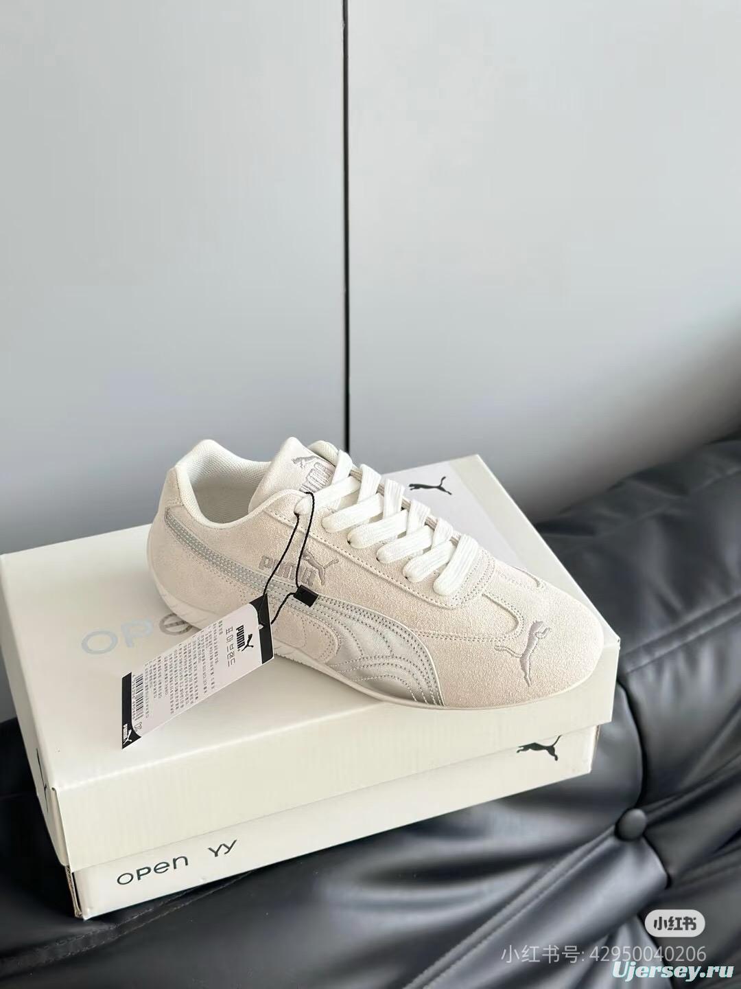 2025 Women Puma White Leather Sneakers KFY00260