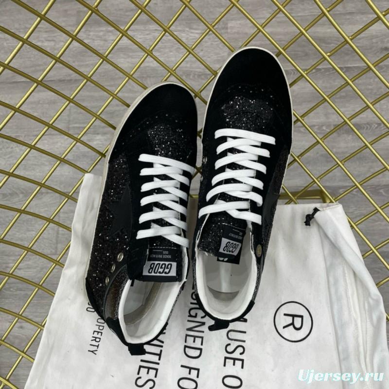 2024 Unisex GGDB Black Suede Glitter High Top Sneakers MJ00300