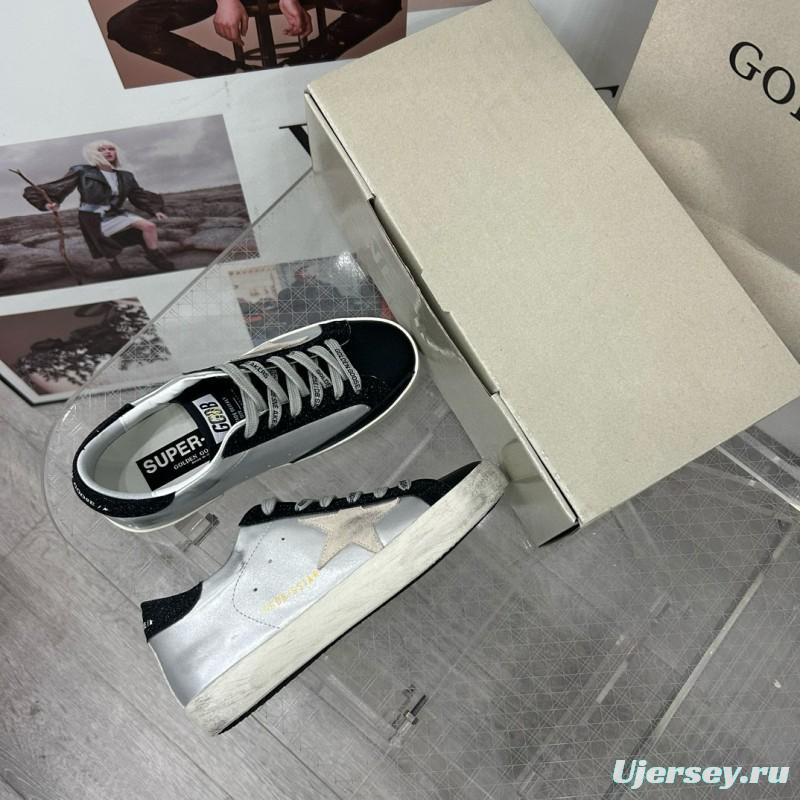 2025 Women GGDB White Black Leather Suede Sneakers