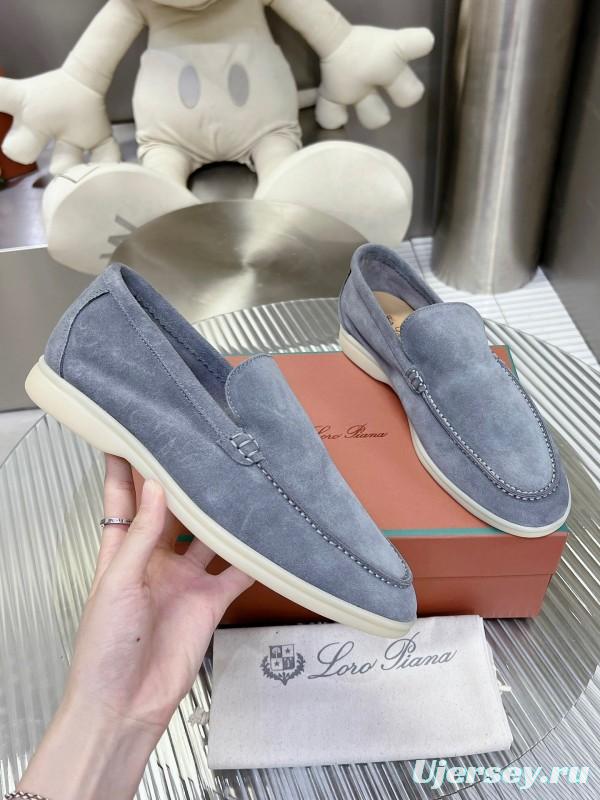 2025 Men Le Parmentier Grey Suede Loafers LY00260