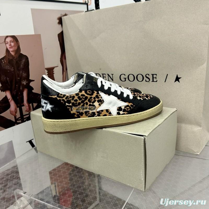 2024 Unisex GGDB Leopard Black White Leather Suede Low Top Sneakers MJ00260