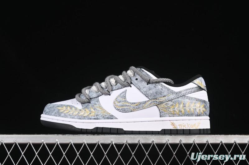 Nike SB Dunk Low Wheat Strap Low-Top Casual Skate Shoes - DD1391-100