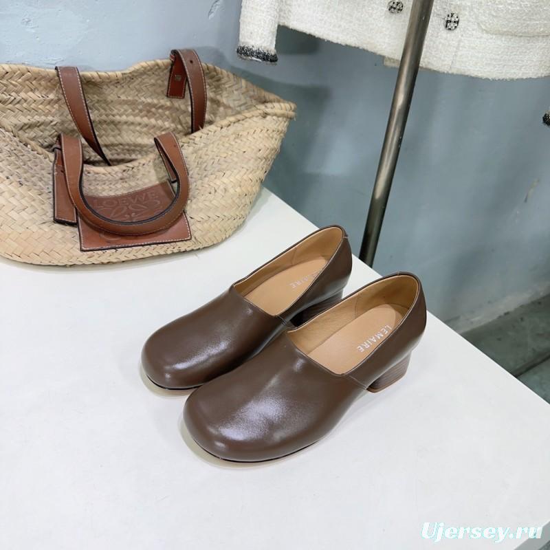 2025 Women Lemaire Brown Leather Loafers