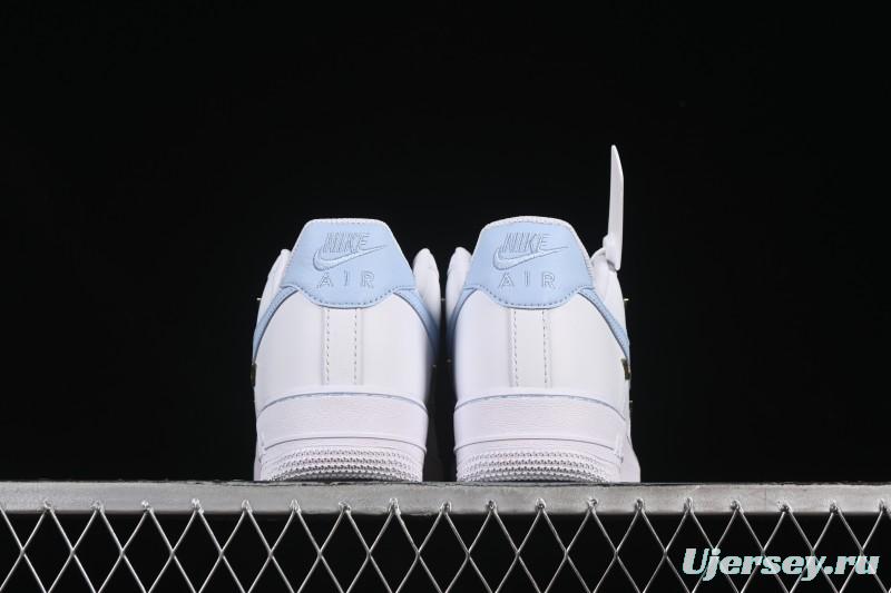 Nike Air Force 1 '07 Low Custom 2D Theme Four Hook Sky Blue Casual Sneakers - ZH0316-084