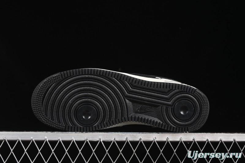 Nike Air Force 1'07 Low Black White Triple Swoosh Casual Sneakers - SC9207-537