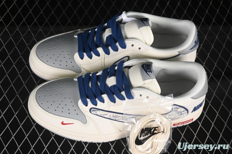 Nike Travis Scott x Fragment Design x Air Jordan 1 Low OG SP AJ1 Low-top Casual Sneakers - XS7089-597