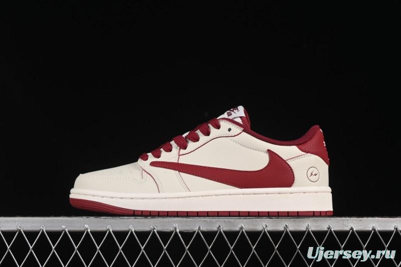 Nike Travis Scott x Fragment Design x Air Jordan 1 Low OG SP AJ1 Low Top Casual Sneakers - LK1099-066