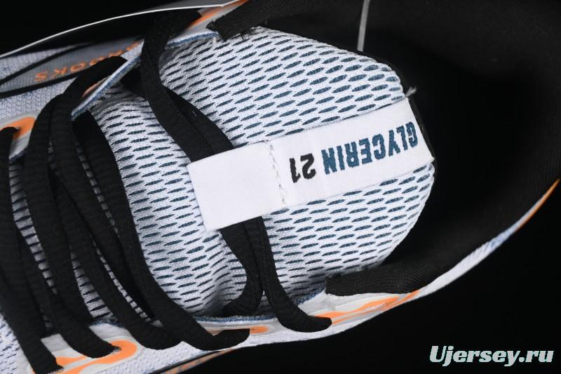 Brooks Glycerin 21 Cushioned Marathon Nitrogen Running Shoes - 1104191D158