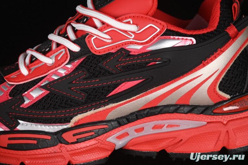 Off-White Be Right Low-Top Lifestyle Casual Shoes in Black Red