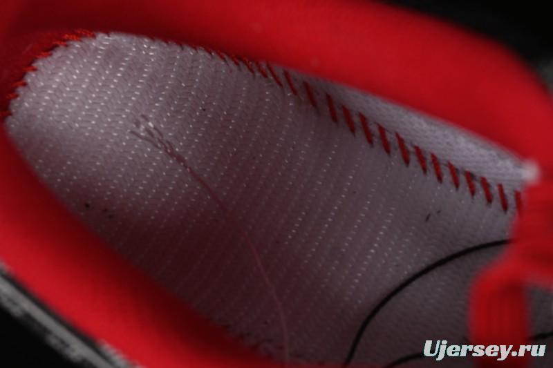 Nike Air Force 1 '07 Low LV Collaboration Black Denim Red Swoosh Casual Sneakers - LW9279-001