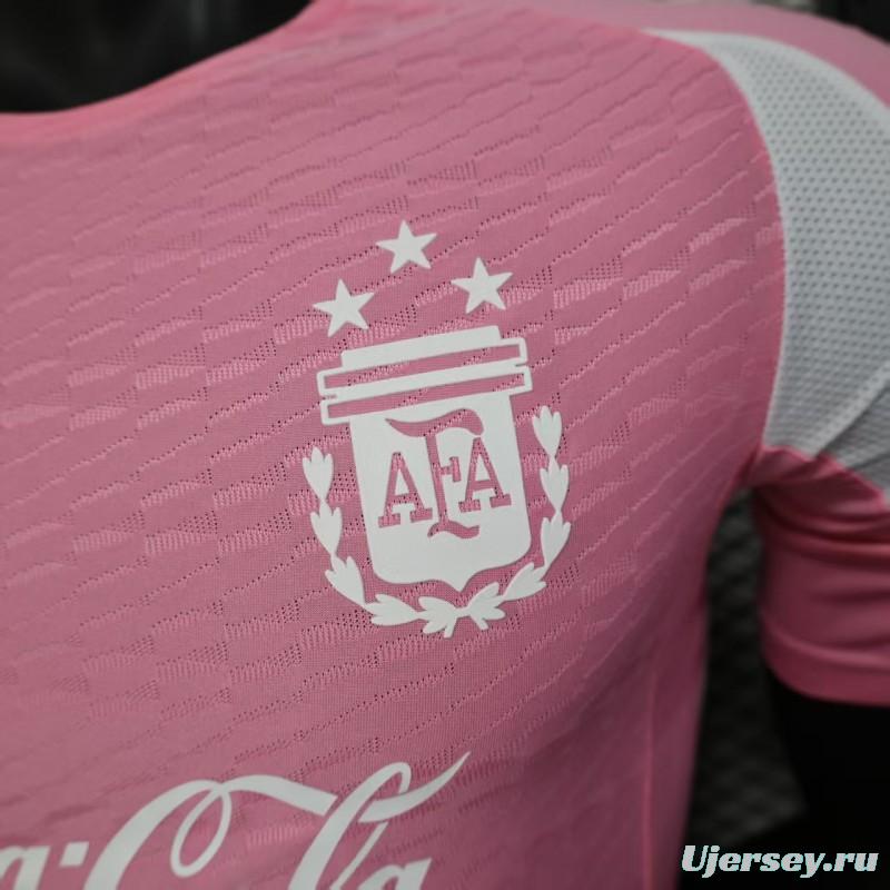 Player Version 2025 Argentina National Team Pink Training Jersey