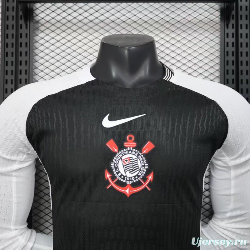 Player Version 25/26 Corinthians Home White Long Sleeve Jersey