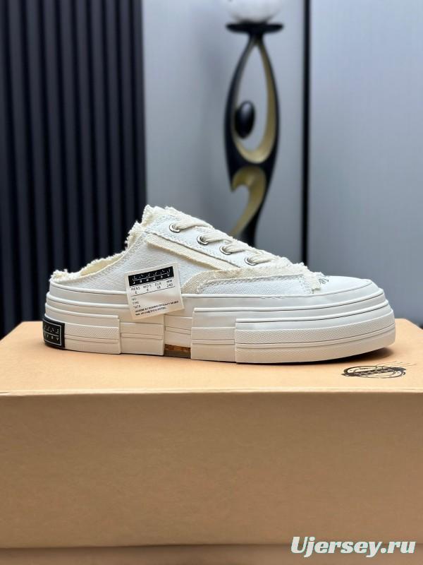 2025 Unisex XVESSEL White Canvas Plimsolls Vulcanized AS00240