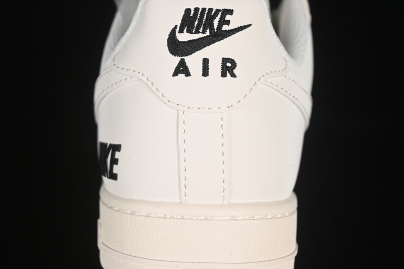 Nike Air Force 1'07 Low Casual Sneakers with Triple Black Swoosh - XX3168-183