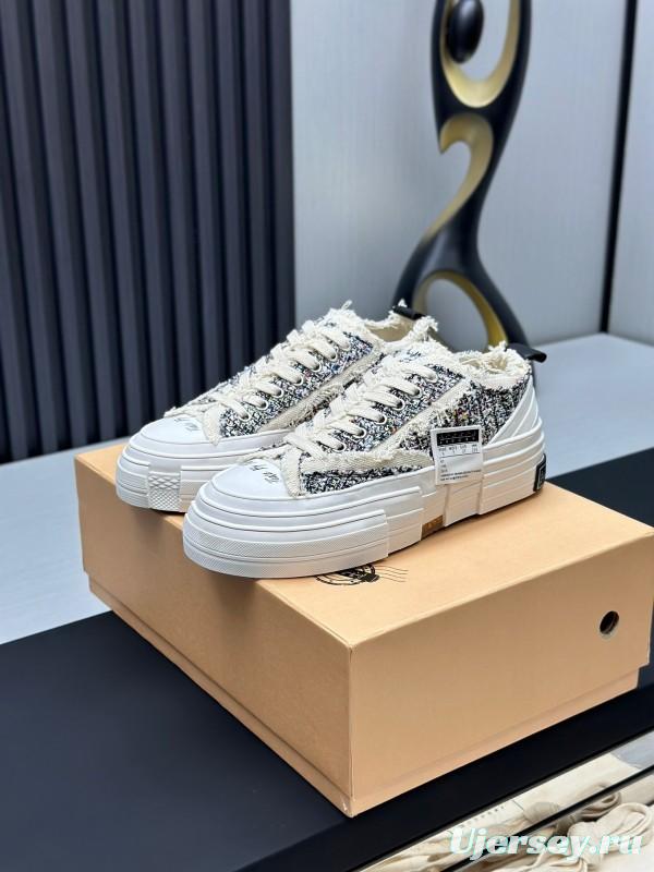 2025 Unisex XVESSEL White Black Canvas Plimsolls Vulcanized AS00260