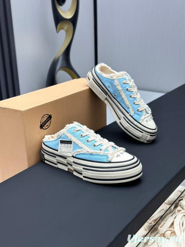 2025 Unisex XVESSEL Blue White Canvas Plimsolls Vulcanized AS00240
