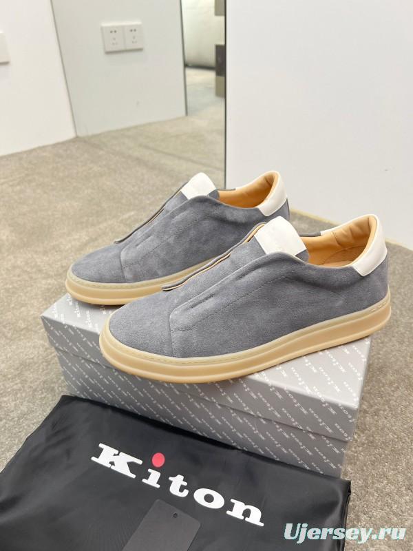 Kiton Men's Four Seasons Classic Casual Slip-On Loafer - AS00320