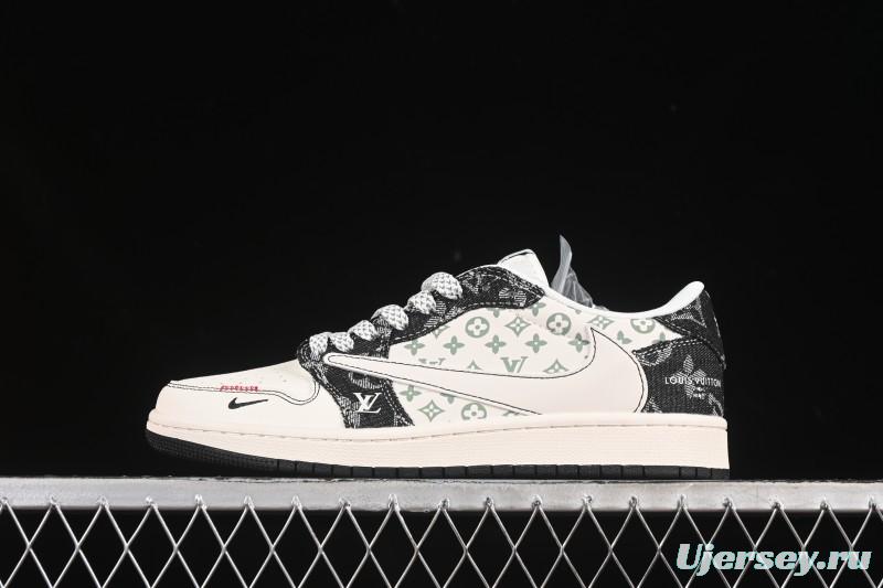 Nike Travis Scott x Fragment Design x Air Jordan 1 Low OG SP AJ1 Low Top Casual Sneakers - YX5066-327