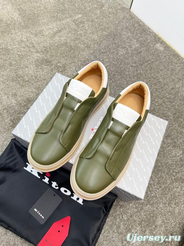 Kiton Men's Four Seasons Classic Casual Slip-On Loafer - AS00320