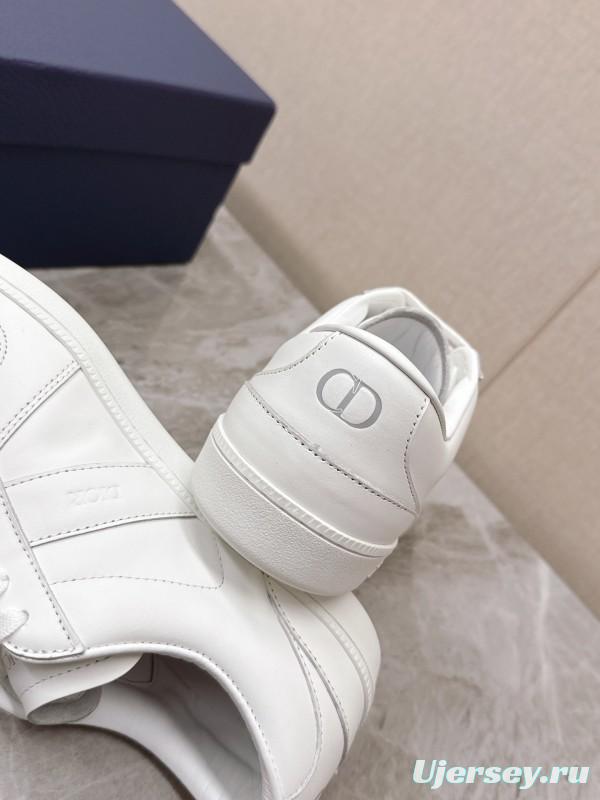 2025 Unisex Dior Black White Grey Leather Suede Sneakers Matchpoint KFY00300