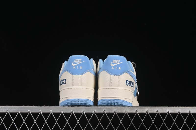 Nike Air Force 1 '07 Low Gucci Collaboration Ice Blue Low-Top Casual Sneakers - DF0188-067