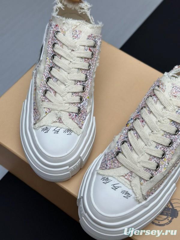 2025 Unisex XVESSEL White Canvas Plimsolls Vulcanized AS00260