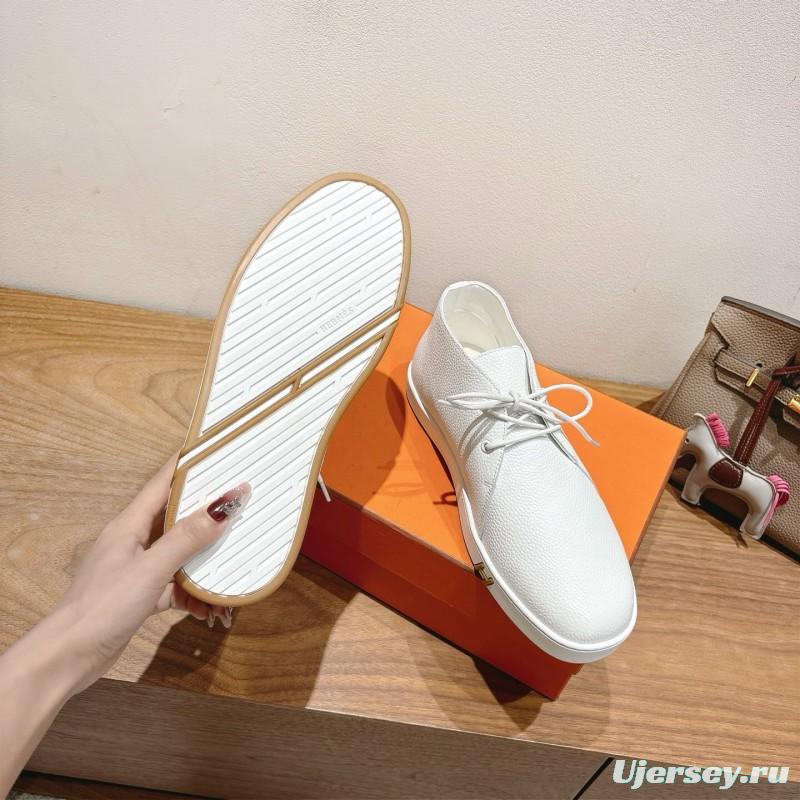 2025 Unisex H White Leather Classic Boots AS00380