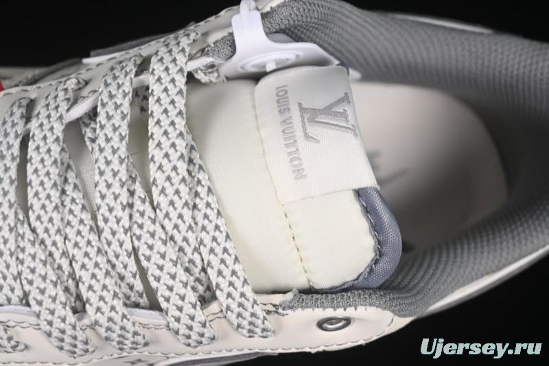 Nike Air Force 1 '07 Low LV Collaboration Light Gray Small Double Hook Casual Sneakers - YX5066-350