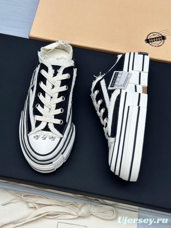 2025 Unisex XVESSEL Black White Canvas Plimsolls Vulcanized AS00240