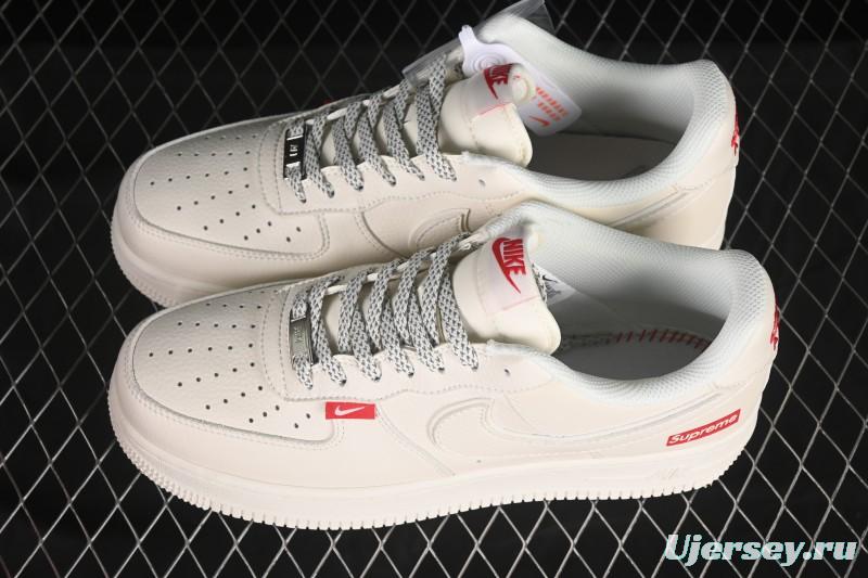 Nike Air Force 1 '07 Low Supreme Collaboration Versatile Beige Casual Sneakers - CS5288-011