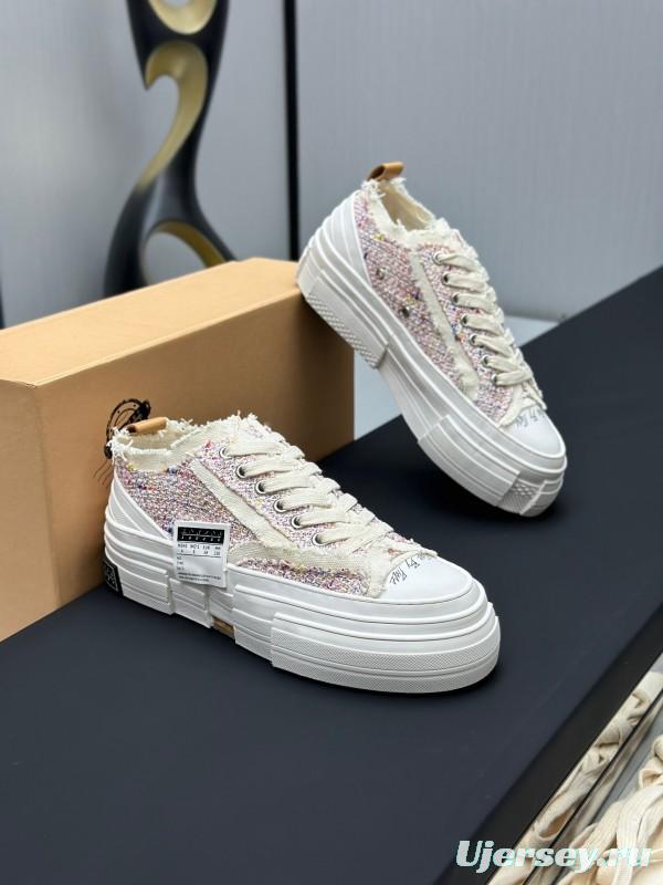 2025 Unisex XVESSEL White Canvas Plimsolls Vulcanized AS00260