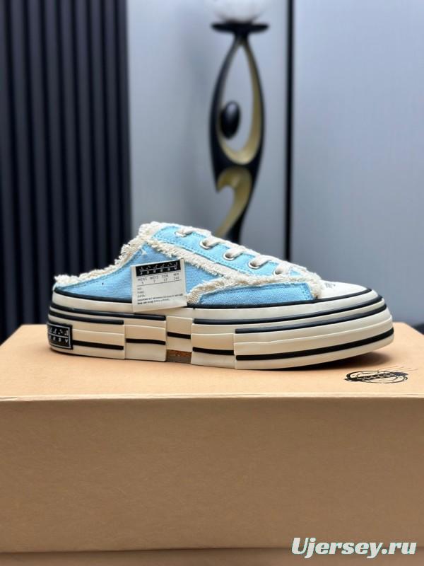 2025 Unisex XVESSEL Blue White Canvas Plimsolls Vulcanized AS00240