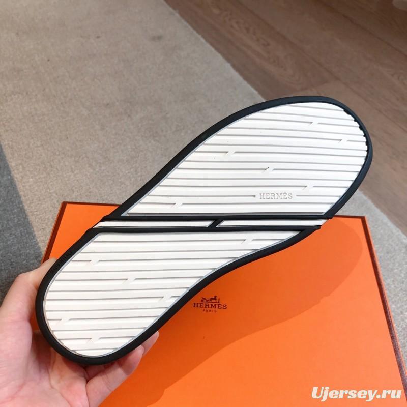 2025 Unisex H Beige White Suede Leather Sneakers AS00380